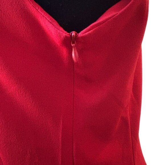 Charlie Page Red Sleeveless Fit & Flare Dress Women’s L - Picture 6 of 10